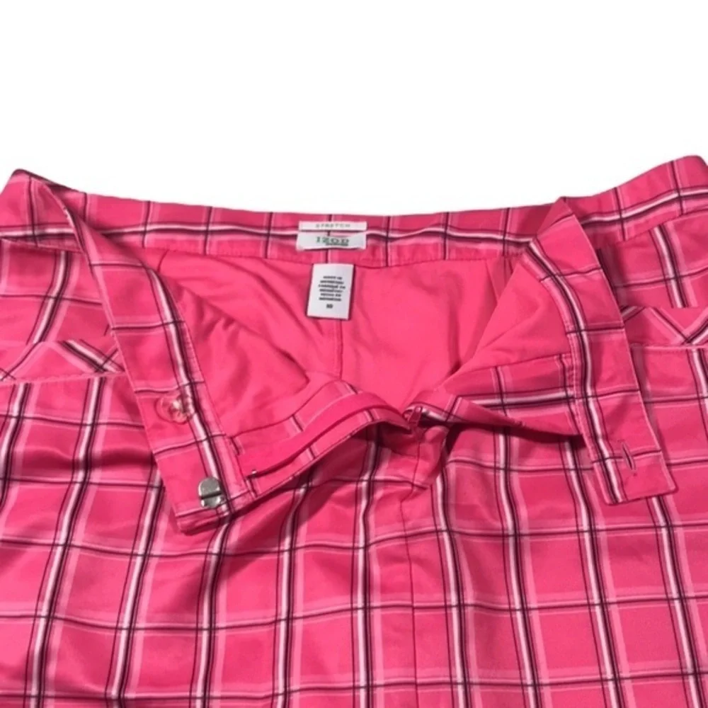 Izod XFG Stretch‎ Pink Plaid Golf Skort Size 10